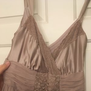 NWT Anthropologie grey silk/lace/chiffon dress by Lil size 6